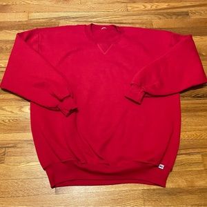 80s/90s Russell brand red blank crewneck retro hipster XXL oversized grunge